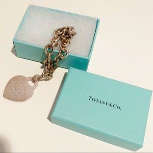 Tiffany & Co. Heart Lock Sterling Silver Link Bracelet